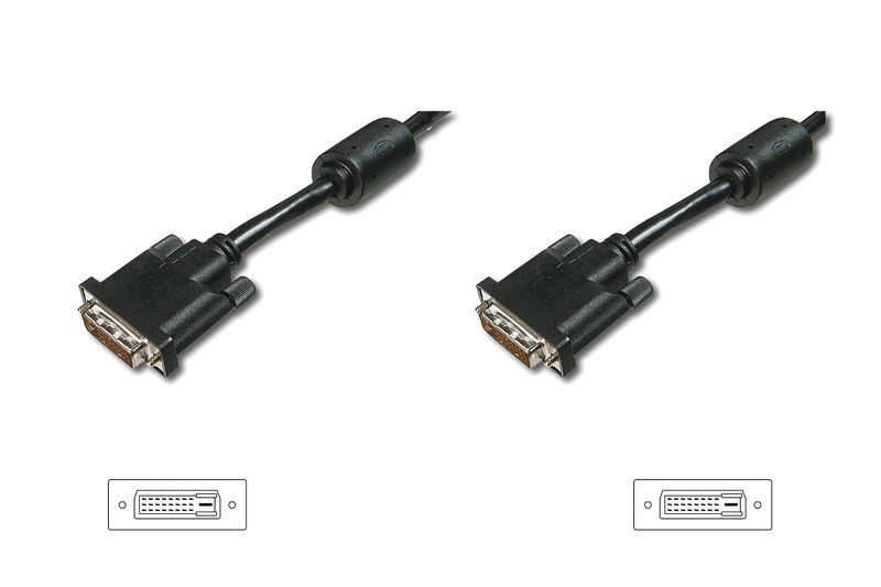 Assmann DVI connection cable DVI-D (Dual Link) (24+1) M/M 3m Black Assmann DVI connection cable DVI-D (Dual Link) (24+1) M/M 3m Black