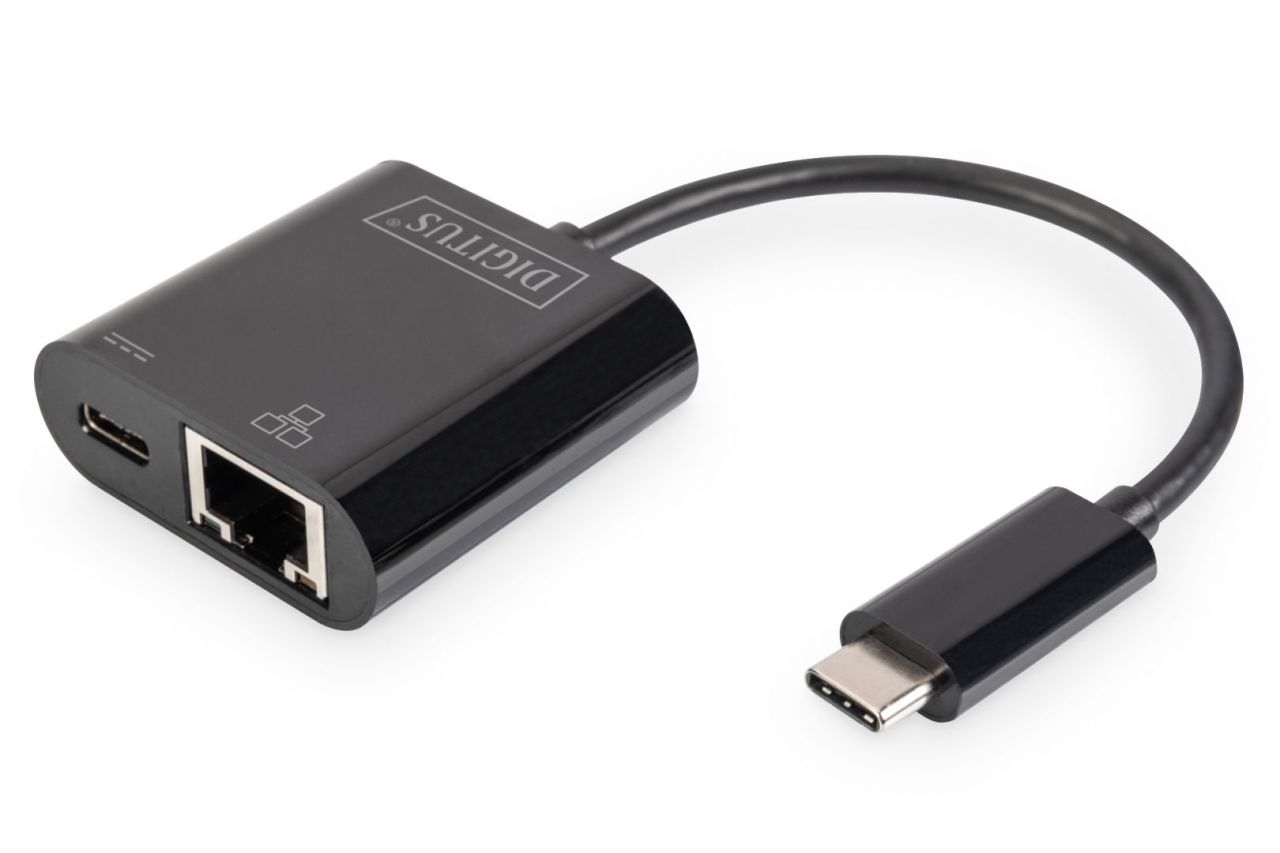 Digitus USB-Type-C Gigabit Ethernet Adapter + PD Digitus USB-Type-C Gigabit Ethernet Adapter + PD