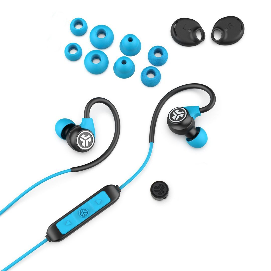 JLab Fit Sport 3 Bluetooth Fitness Earbuds Headset Black/Blue