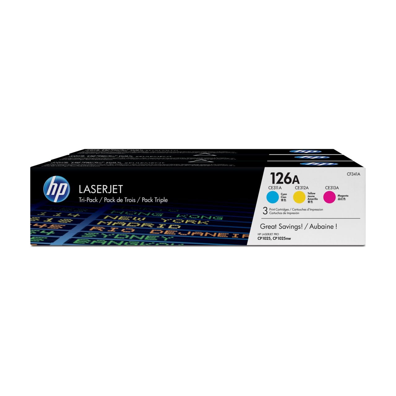 HP CF341A (126A) 3-pack C/M/Y Color toner HP CF341A (126A) 3-pack C/M/Y Color toner