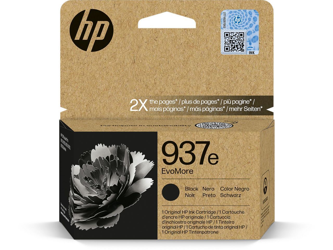 HP 937E Black tintapatron HP 937E Black tintapatron