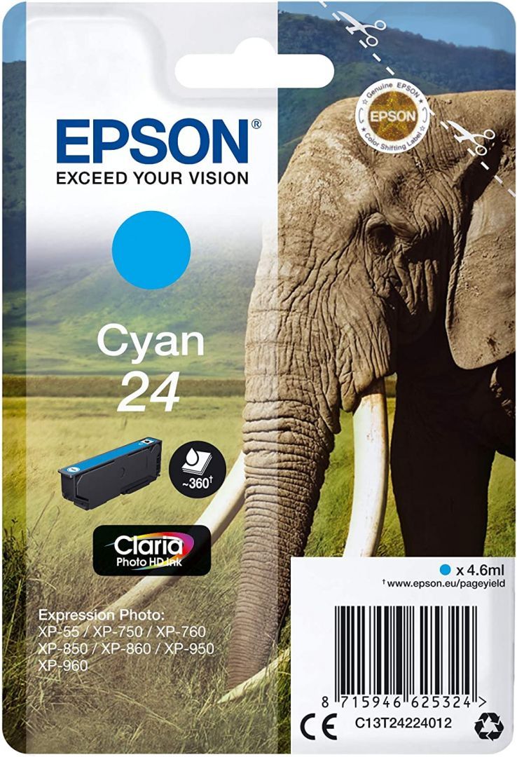 Epson T2422 (24) Cyan tintapatron Epson T2422 (24) Cyan tintapatron