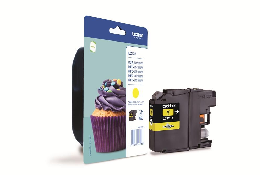 Brother LC-123Y Yellow tintapatron Brother LC-123Y Yellow tintapatron