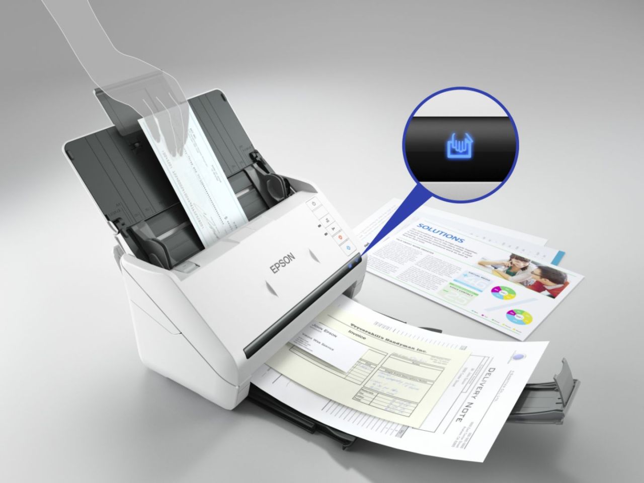 Epson WorkForce DS-530II Lapáthúzos Szkenner White