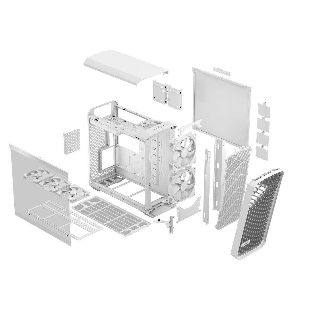 Fractal Design Torrent RGB Tempered Glass White TG clear tint