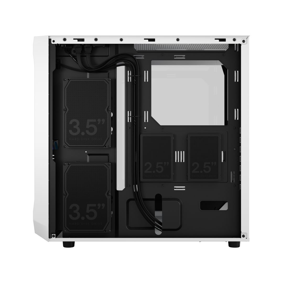 Fractal Design Focus 2 RGB Tempered Glass White TG Clear Tint