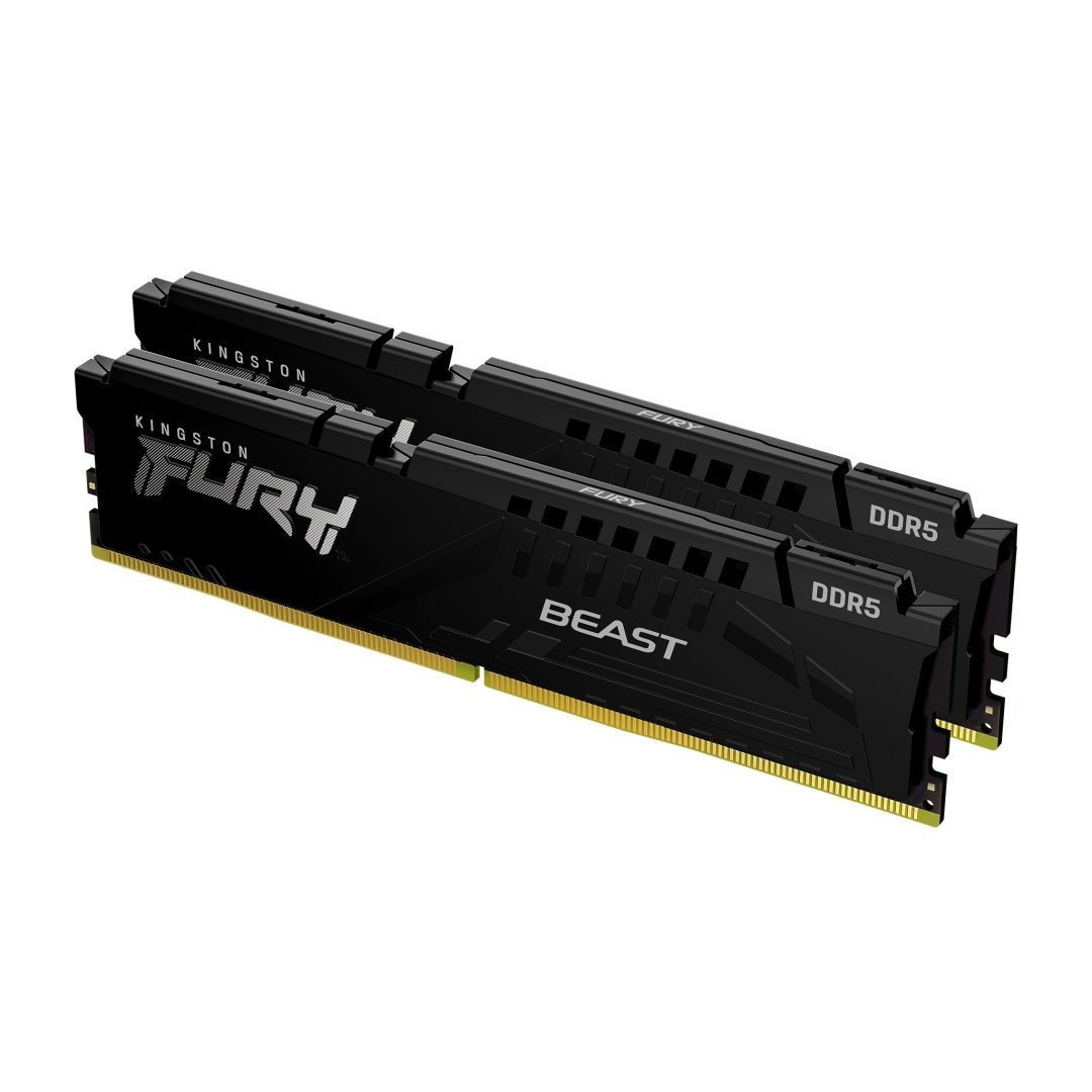 Kingston 64GB DDR5 5600MHz Kit(2x32GB) Fury Beast Black Kingston 64GB DDR5 5600MHz Kit(2x32GB) Fury Beast Black