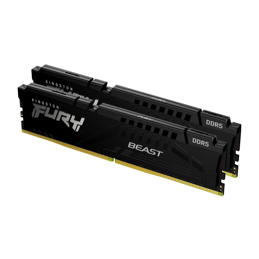 Kingston 64GB DDR5 5200MHz Kit(2x32GB) Fury Beast Black Kingston 64GB DDR5 5200MHz Kit(2x32GB) Fury Beast Black