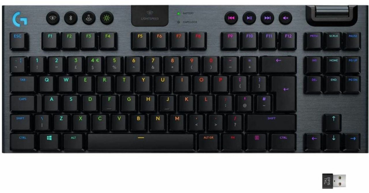 Logitech G915 TKL Lightspeed Wireless RGB GL Tactile Mechanical Gaming Keyboard Carbon US