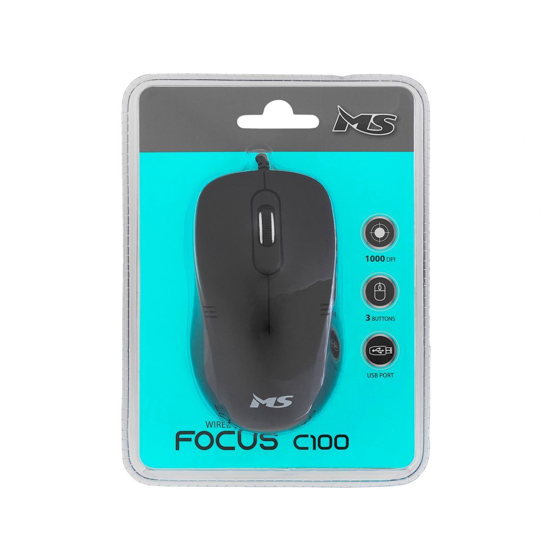 MS Focus C100 Wired mouse Black