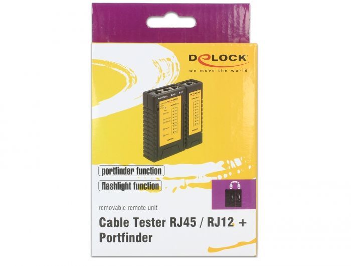 DeLock Cable Tester RJ45 / RJ12 + Portfinder