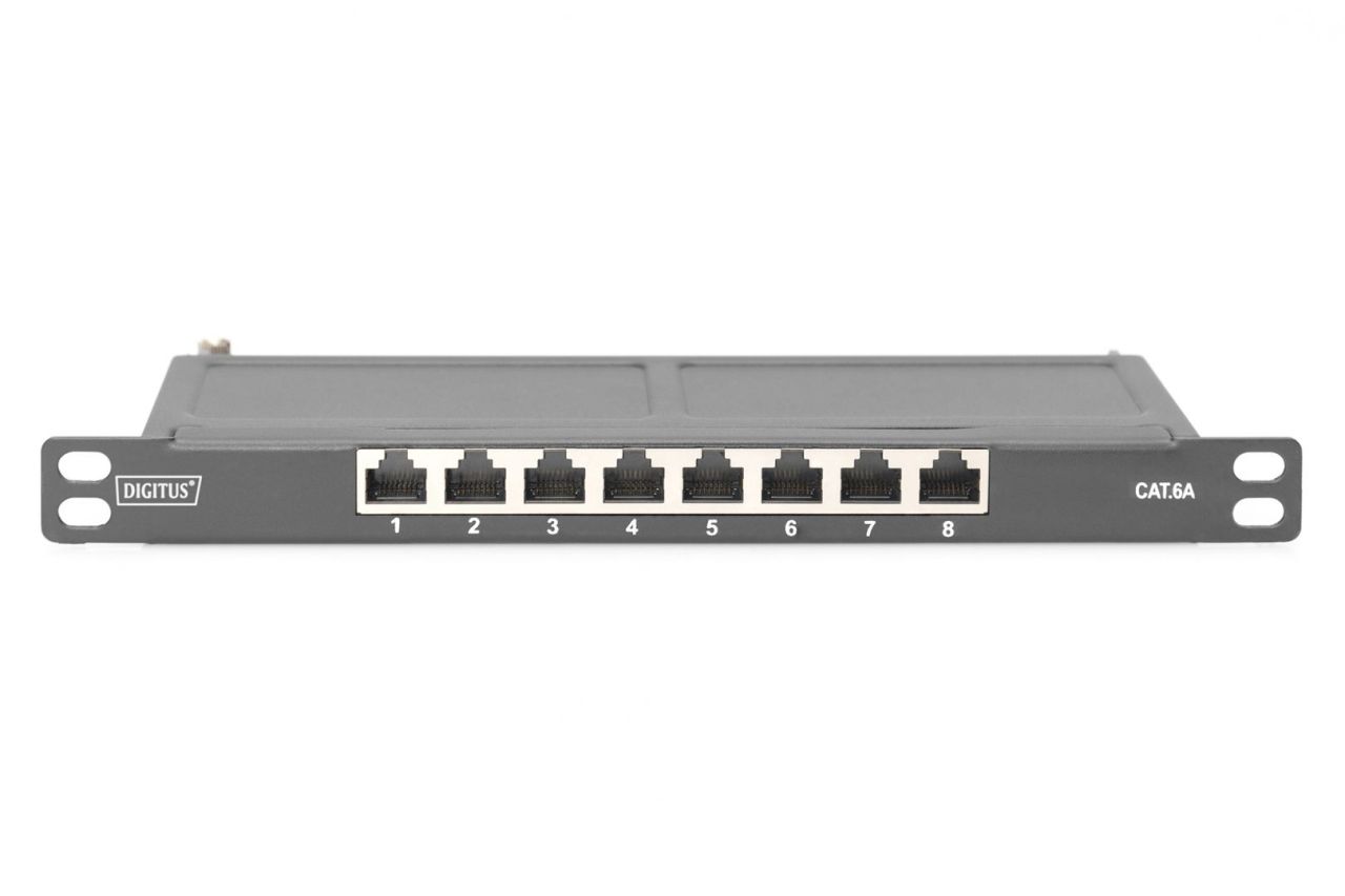 Digitus 8-port Patch Panel 0,5U Black