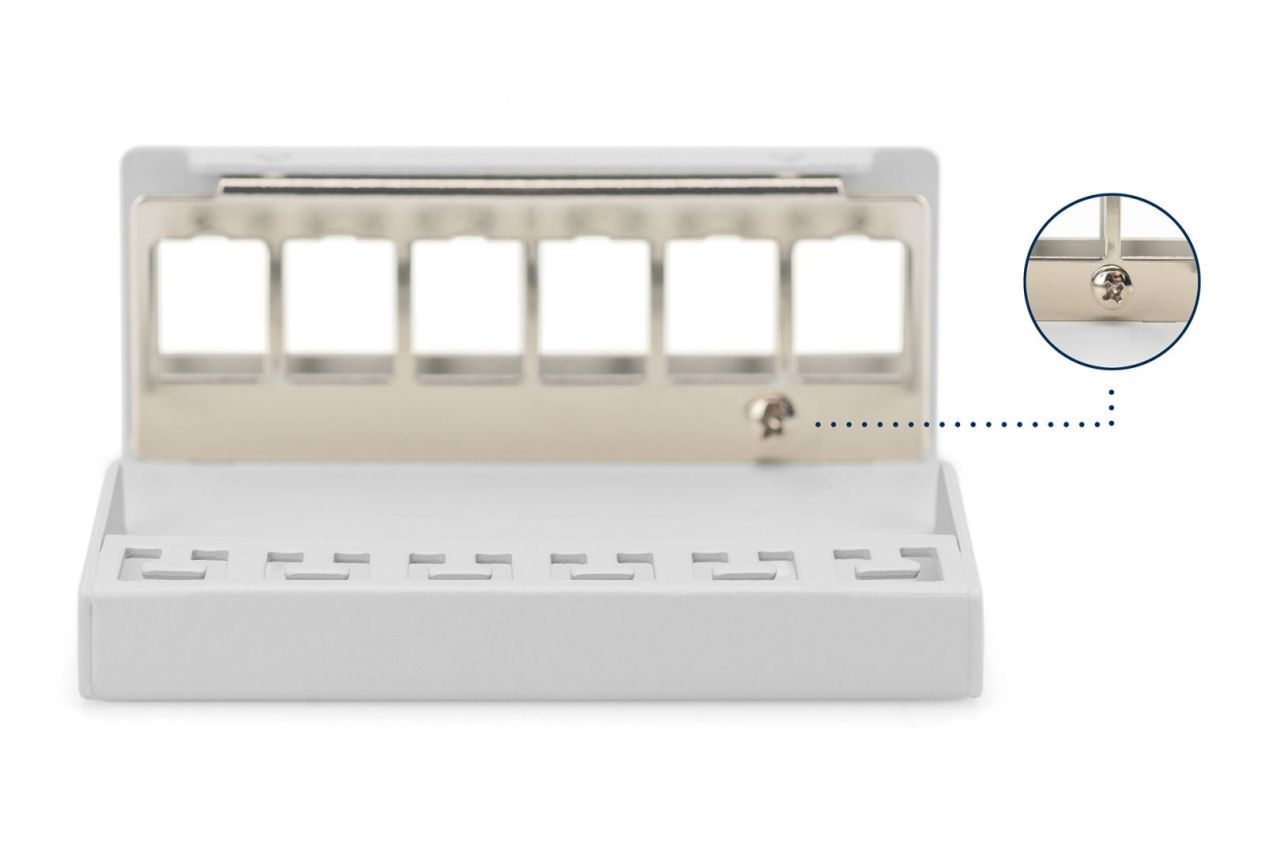 Digitus 6-port Patch Panel 1U Grey