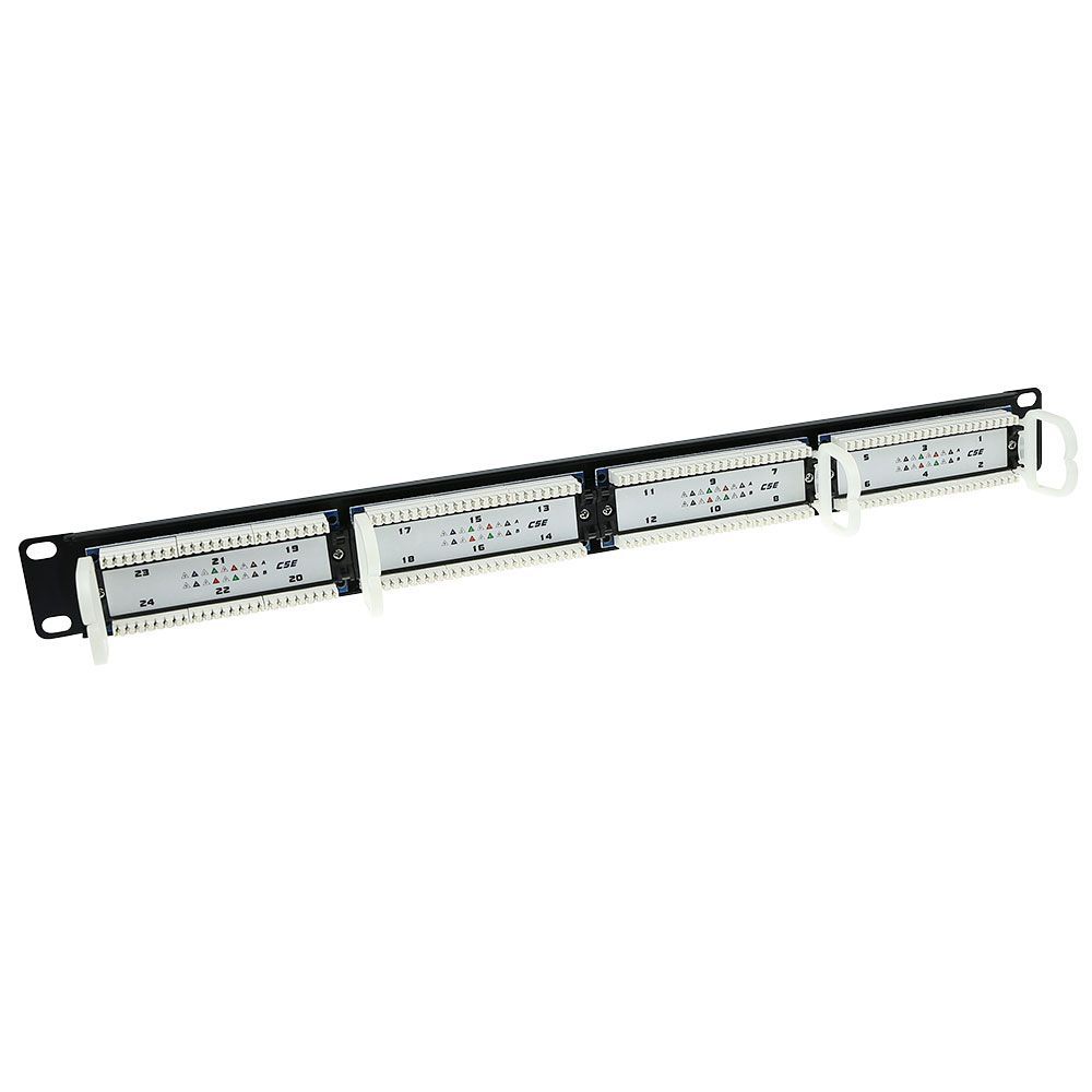 ACT 24-port Patch Panel 1U Black