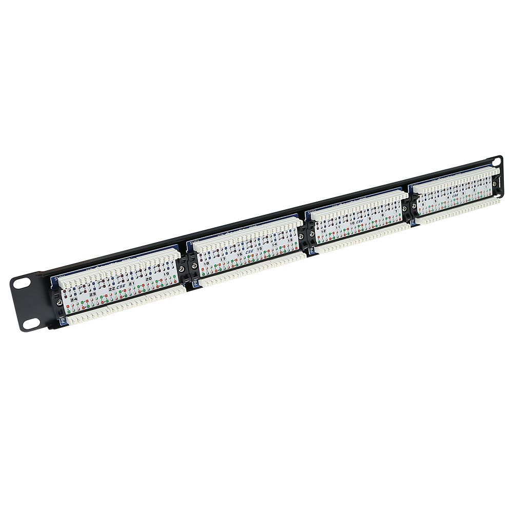 ACT 24-port Patch Panel 1U Black