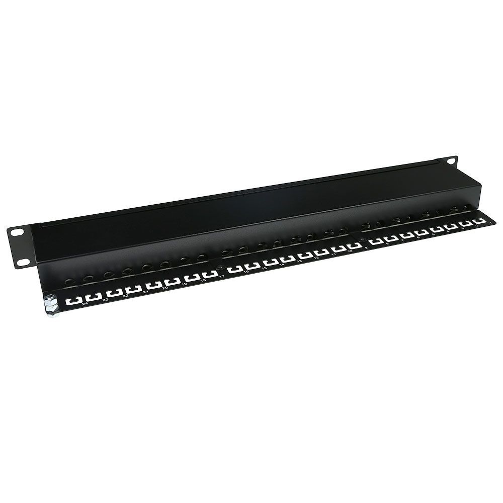 ACT 24-port Patch Panel 1U Black