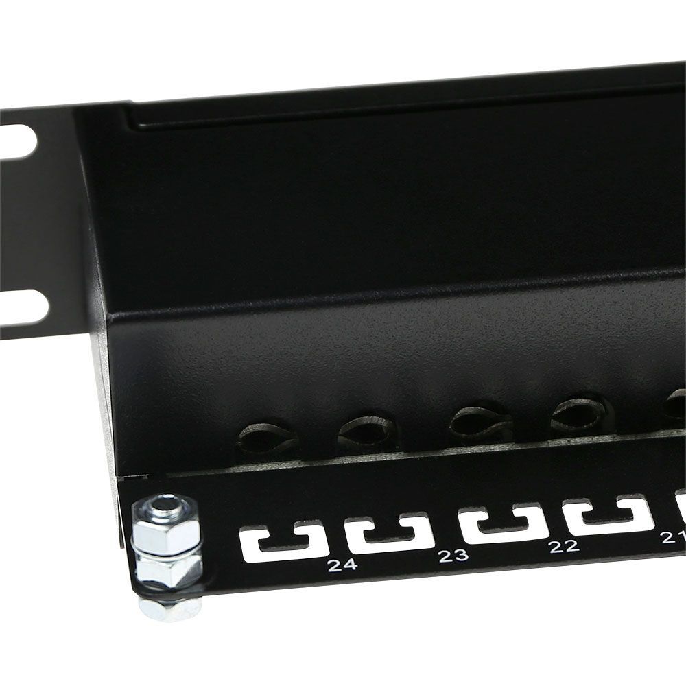 ACT 24-port Patch Panel 1U Black