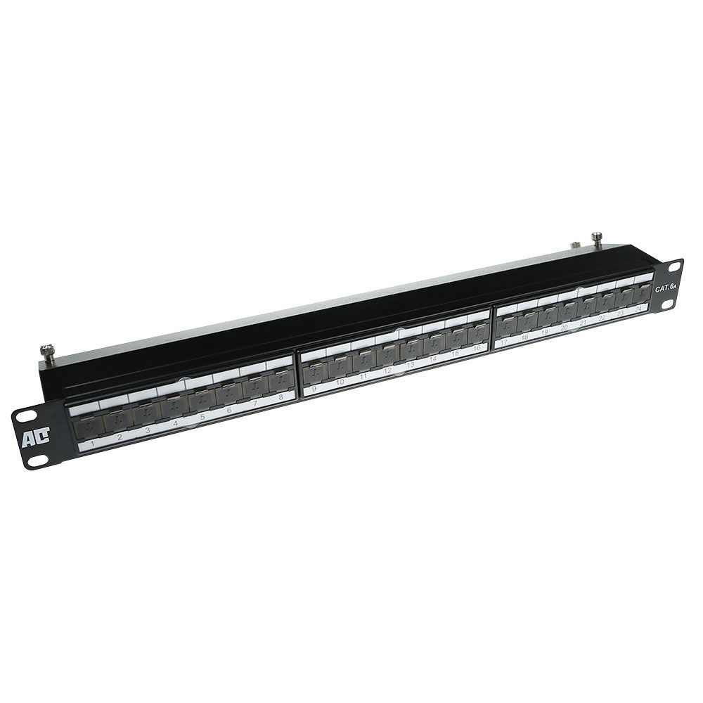 ACT 24-port Patchpanel 1U Black