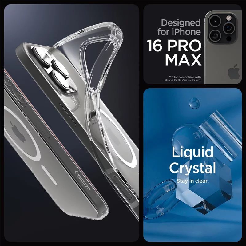 Spigen Liquid Crystal MagSafe iPhone 16 Pro Max Crystal Clear Spigen Liquid Crystal MagSafe iPhone 16 Pro Max Crystal Clear