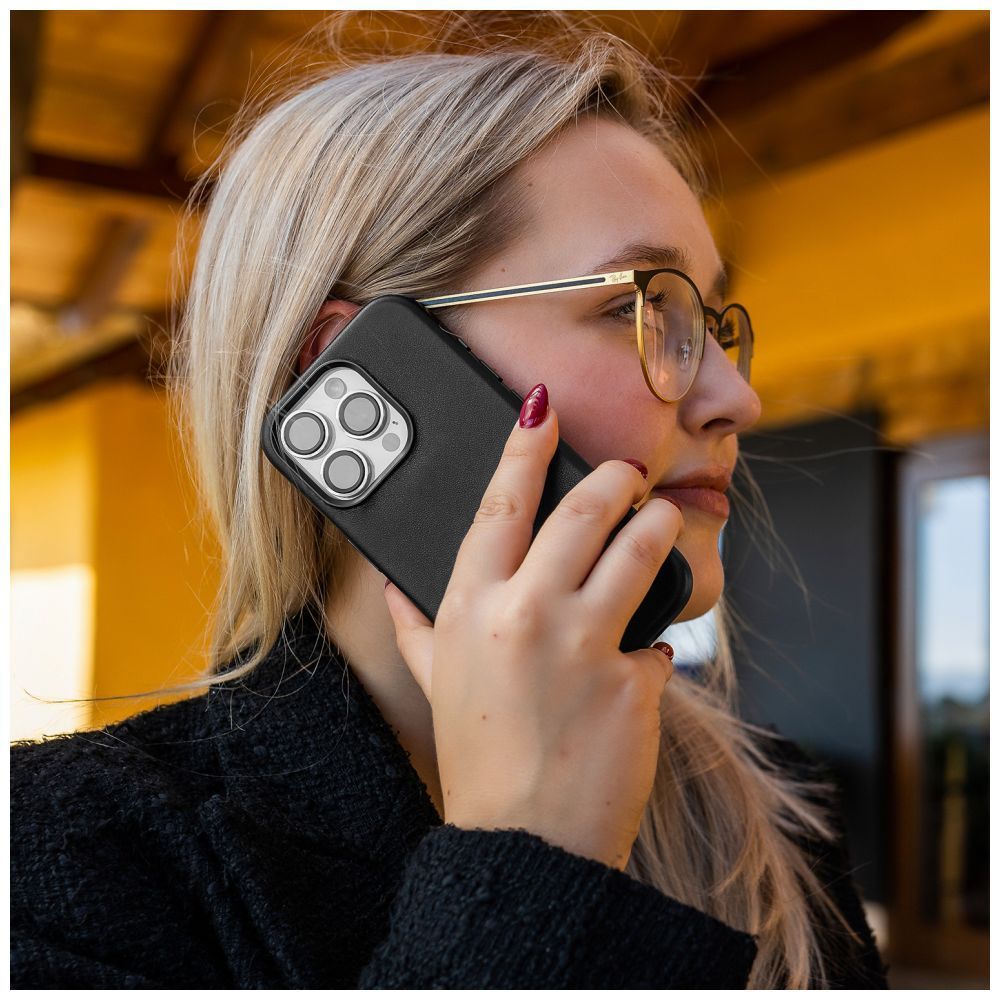 FIXED MagLeather tok Apple iPhone 16 Pro-hoz, fekete