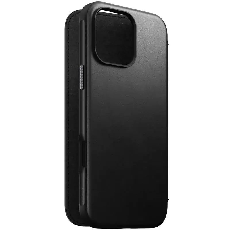 Nomad Leather Folio iPhone 16 Pro Max Black