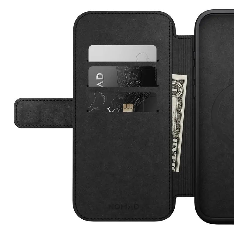 Nomad Leather Folio iPhone 16 Pro Max Black