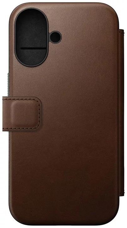 Nomad Modern Leather Folio iPhone 16 Brown