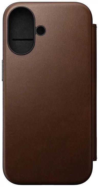 Nomad Modern Leather Folio iPhone 16 Brown