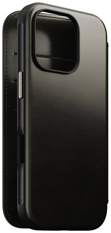 Nomad Leather Folio iPhone 16 Pro Green Chrome