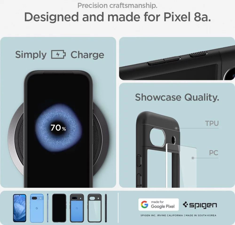 Spigen Ultra Hybrid for Google Pixel 8a Matte Black Spigen Ultra Hybrid for Google Pixel 8a Matte Black