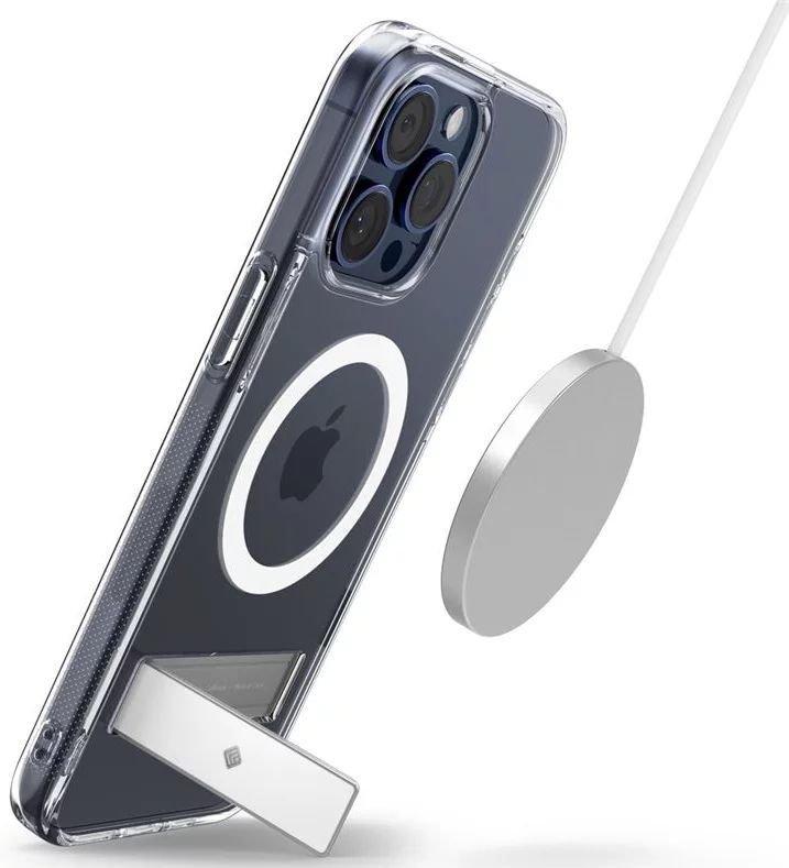 Spigen Caseology Capella MagSafe Kickstand iPhone 15 Pro Clear White Spigen Caseology Capella MagSafe Kickstand iPhone 15 Pro Clear White
