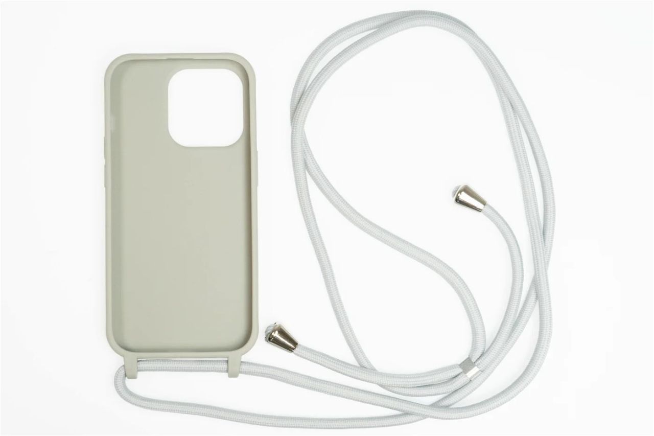 Mobile Origin Lanyard Case iPhone 14 Light Grey