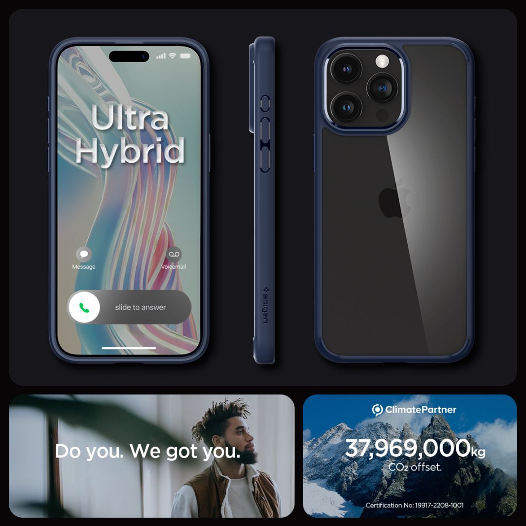 Spigen iPhone 15 Pro Case Ultra Hybrid Navy Blue Spigen iPhone 15 Pro Case Ultra Hybrid Navy Blue
