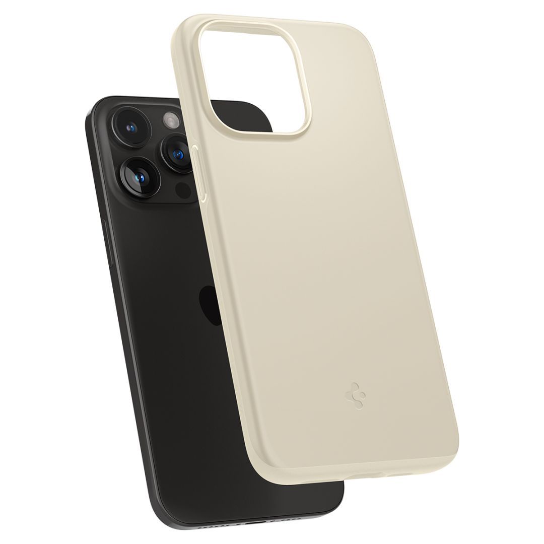 Spigen iPhone 15 Pro Case Thin Fit Mute Beige Spigen iPhone 15 Pro Case Thin Fit Mute Beige
