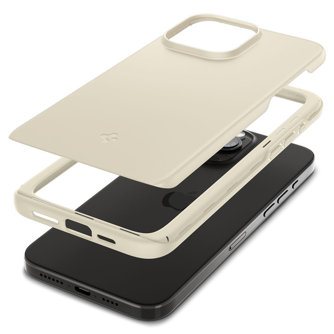 Spigen iPhone 15 Pro Case Thin Fit Mute Beige Spigen iPhone 15 Pro Case Thin Fit Mute Beige