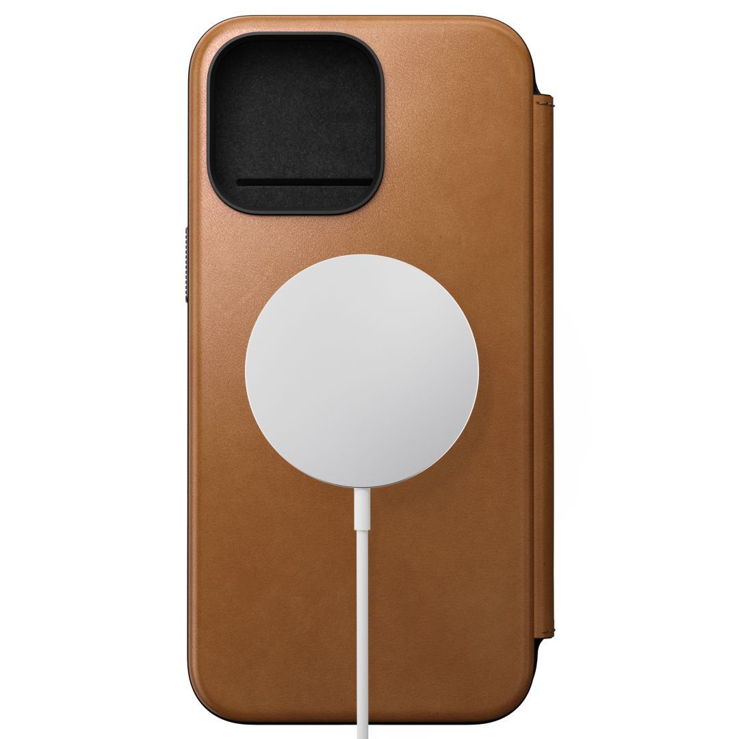 Nomad iPhone 15 Pro Max Modern Leather Folio English Tan