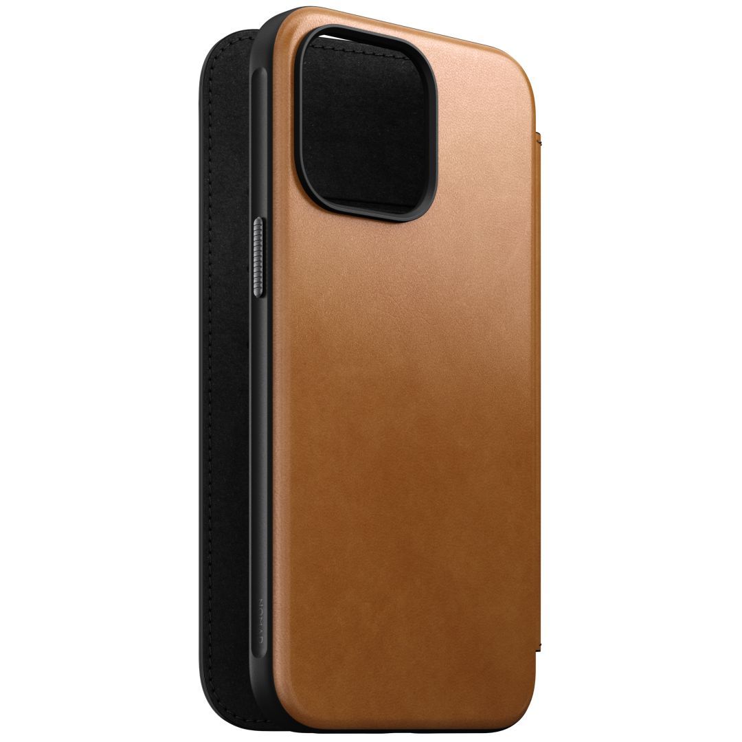 Nomad iPhone 15 Pro Max Modern Leather Folio English Tan