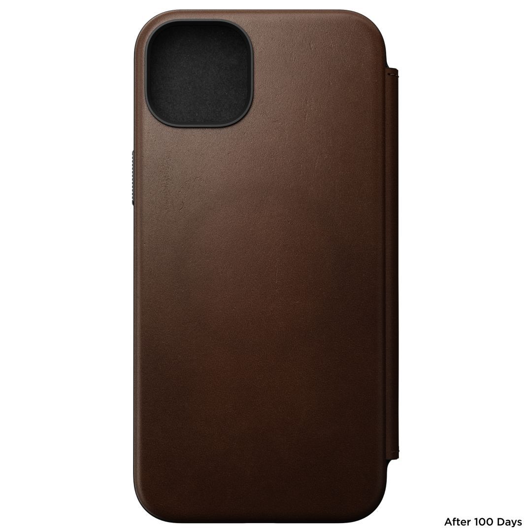 Nomad iPhone 15 Plus Modern Leather Case Brown