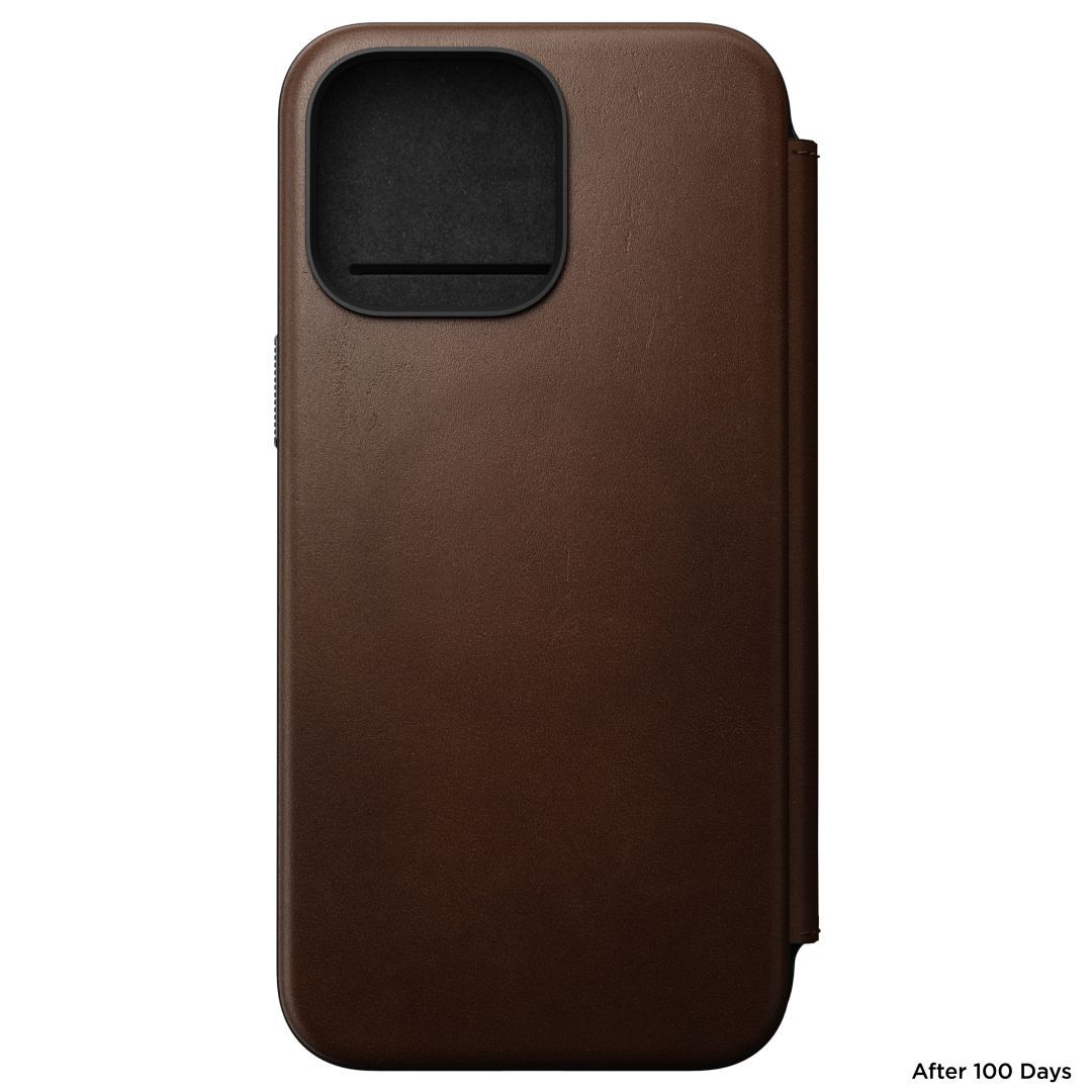 Nomad iPhone 15 Pro Max Modern Leather Folio Brown