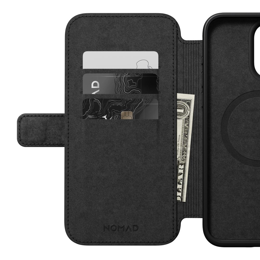 Nomad iPhone 15 Pro Max Modern Leather Folio Black