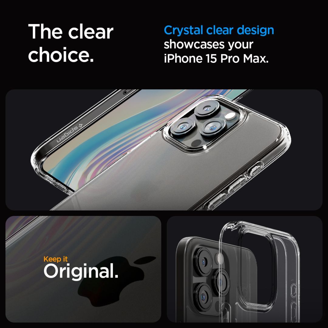 Spigen iPhone 15 Pro Max Case Ultra Hybrid Frost Clear Spigen iPhone 15 Pro Max Case Ultra Hybrid Frost Clear