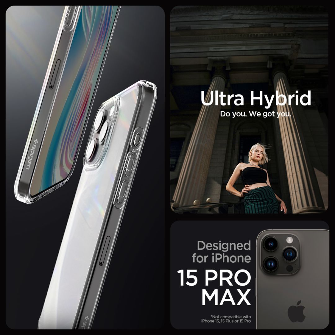 Spigen iPhone 15 Pro Max Case Ultra Hybrid Frost Clear Spigen iPhone 15 Pro Max Case Ultra Hybrid Frost Clear