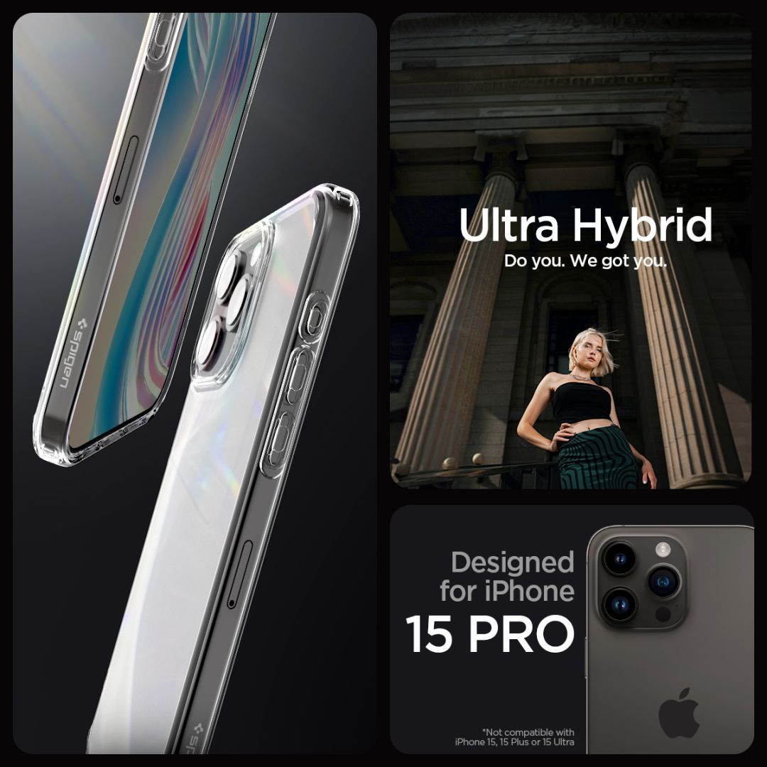 Spigen iPhone 15 Pro Case Ultra Hybrid Frost Clear Spigen iPhone 15 Pro Case Ultra Hybrid Frost Clear