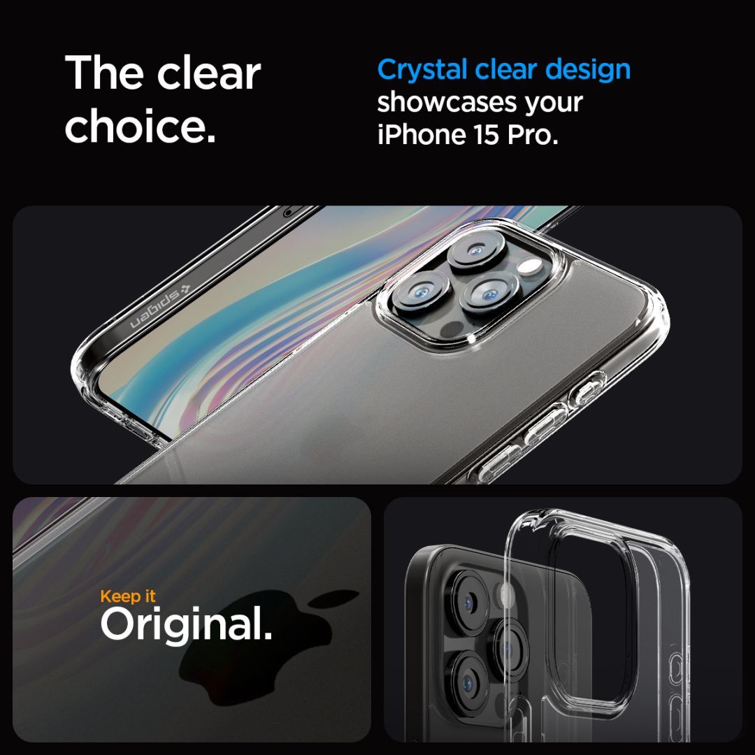 Spigen iPhone 15 Pro Case Ultra Hybrid Frost Clear Spigen iPhone 15 Pro Case Ultra Hybrid Frost Clear