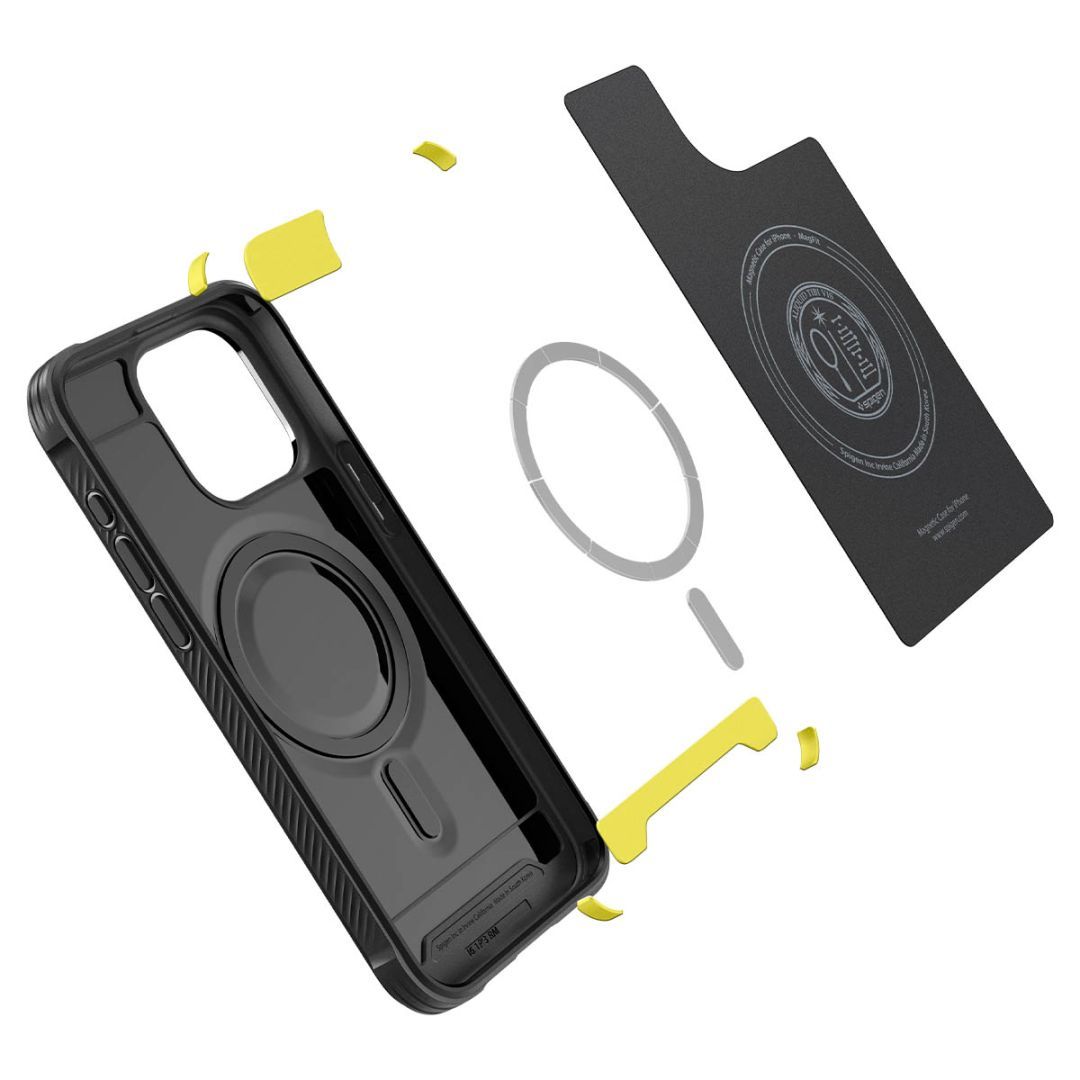 Spigen iPhone 15 Pro Case Rugged Armor (MagFit) Matte Black