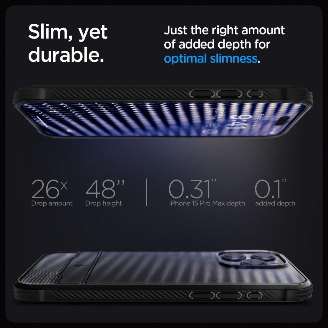 Spigen iPhone 15 Pro Max Case Rugged Armor (MagFit) Matte Black Spigen iPhone 15 Pro Max Case Rugged Armor (MagFit) Matte Black