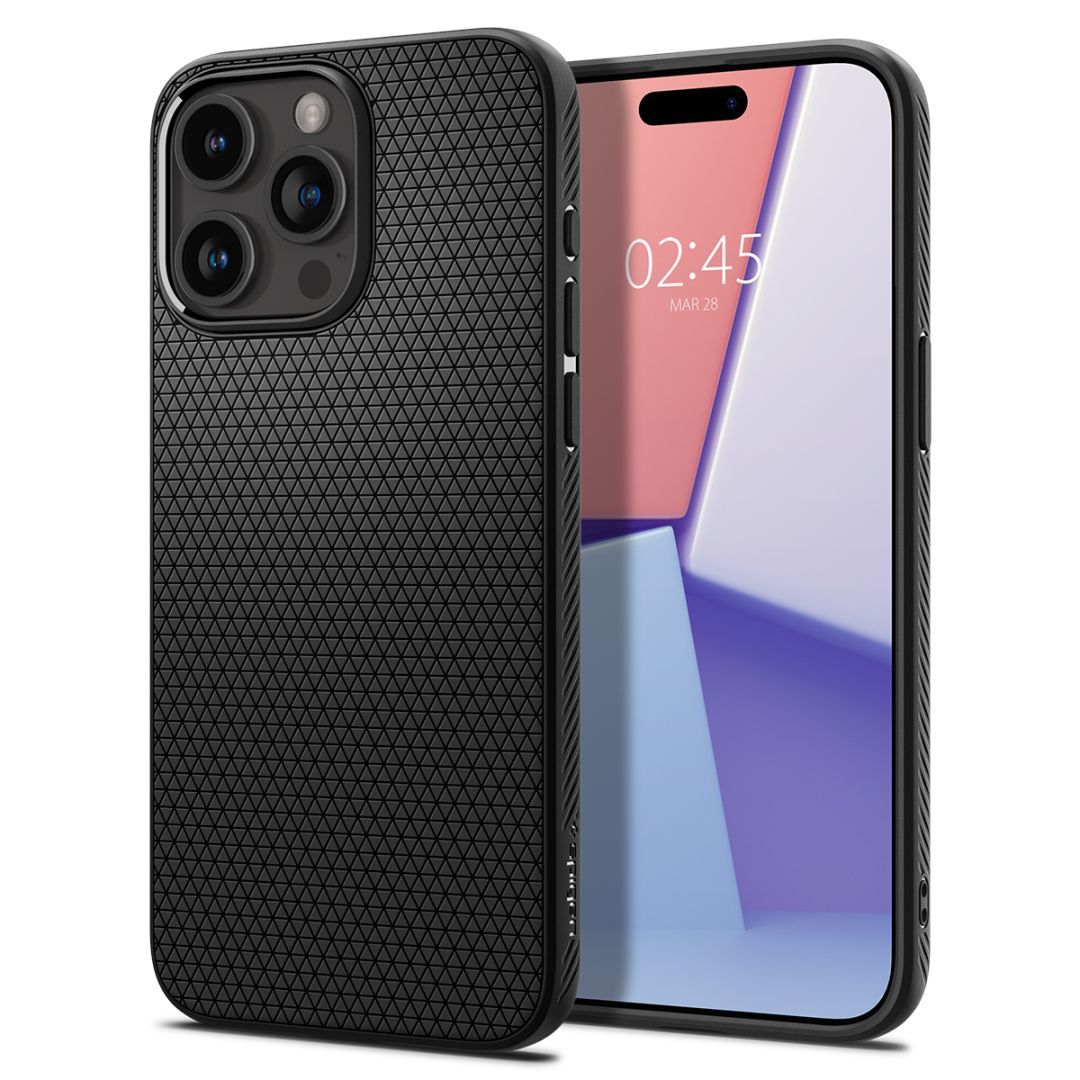 Spigen iPhone 15 Pro Case Liquid Air Matte Black