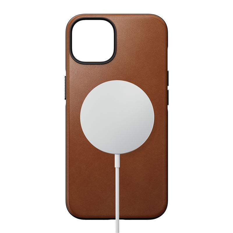 Nomad Modern Leather MagSafe Case, english tan- iPhone 14