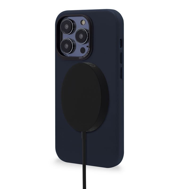 Decoded Leather BackCover, navy - iPhone 14 Pro