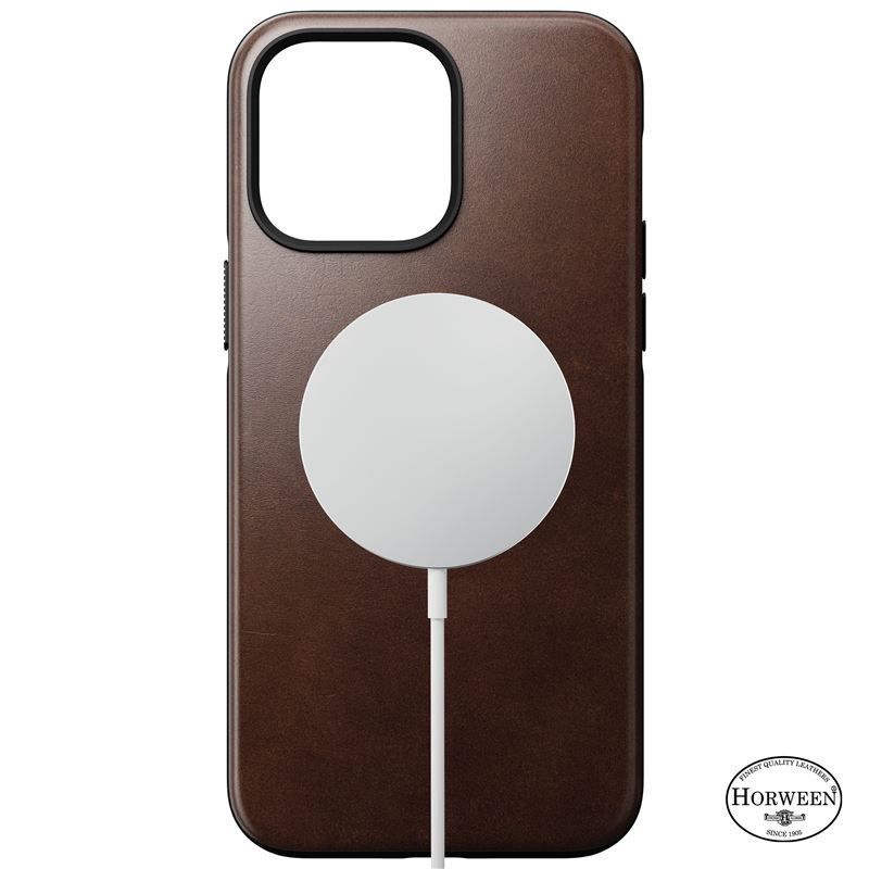 Nomad Modern Leather MagSafe Case, brown - iPhone 14 Pro Max